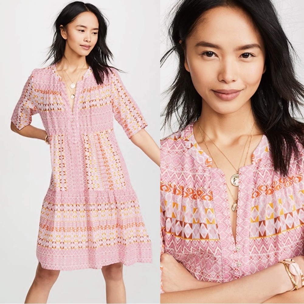 Xirena • Billie Dress in Terra Rose midi cotton gauze boho peasant tribal